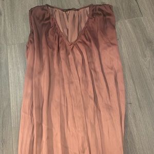 Zara Basic ombré pleated relax fit top in XS